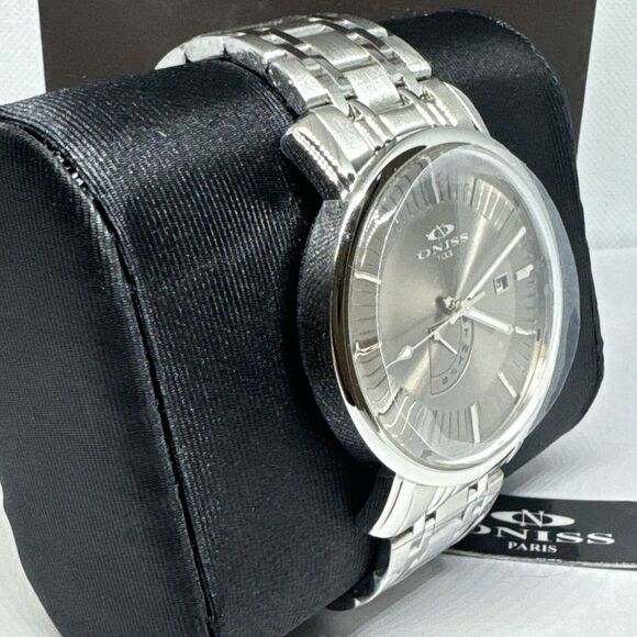 Oniss Sorrento ON2626-MSV Men's Stainless Steel Analog Dial Quartz Watch JNA66 - Picture 5 of 13